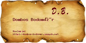 Dombos Bodomér névjegykártya
